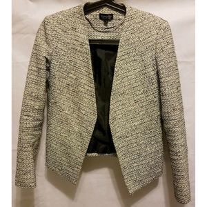 Top Shop Tweed Jacket Blazer Open Front US 4 EU 36